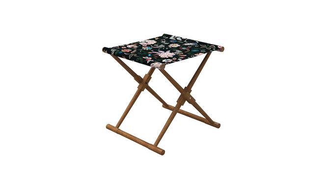 Bistro Folding Solid Wood Ottoman in Floral Swirls Red Colour (sheesham wood Finish) by Urban Ladder - Front View Design 1 - 663745