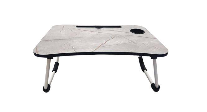 Frankie Engineered wood Portable Laptop Table in Grey Marble Light Colour (Glossy Finish) by Urban Ladder - Cross View Design 1 - 663879