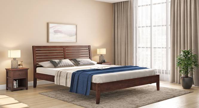 Vermont Bed (Solid Wood) (King Bed Size, Dark Walnut Finish) by Urban Ladder - Design 1 Full View - 664017