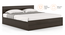 Zoey Storage Bed (King Bed Size, Dark Wenge Finish) by Urban Ladder - Design 1 Side View - 664057