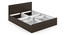 Zoey Storage Bed (Queen Bed Size, Dark Wenge Finish) by Urban Ladder - Design 1 Dimension - 664074