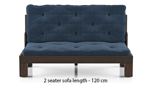 Faria Wooden Sofa (Midnight Indigo Blue)