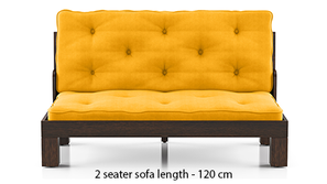 Faria Wooden Sofa - Mustard Yellow