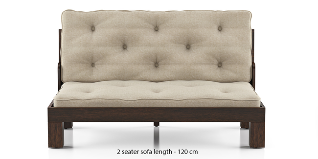 Faria Wooden Sofa (Brown) (Brown, 1-seater Custom Set - Sofas, None Standard Set - Sofas, Fabric Sofa Material, Regular Sofa Size, Regular Sofa Type)