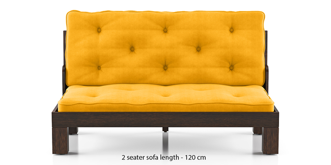 Faria Wooden Sofa (Mustard Yellow) (1-seater Custom Set - Sofas, 2-seater Custom Set - Sofas, None Standard Set - Sofas, Regular Sofa Size, Regular Sofa Type, Solid_Wood Sofa Material, Mustard Yellow)