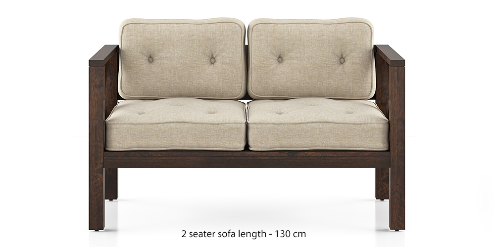 Farmone Wooden Sofa - Brown by Urban Ladder - - 