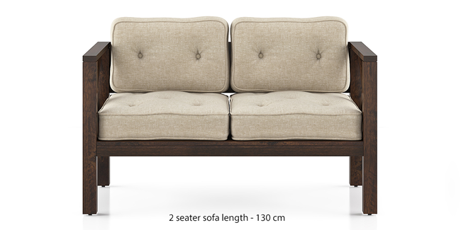 Farmone Wooden Sofa  (Brown) (Brown, 2-seater Custom Set - Sofas, None Standard Set - Sofas, Regular Sofa Size, Regular Sofa Type, Solid_Wood Sofa Material)