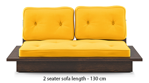 Ankara Wooden Sofa (Matty Yellow)