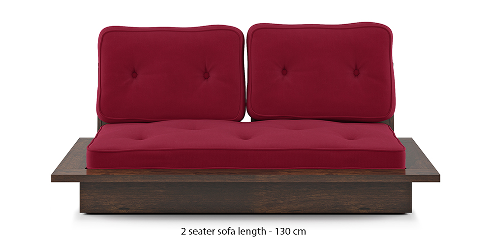 Ankara Wooden Sofa - Raspberry by Urban Ladder - - 