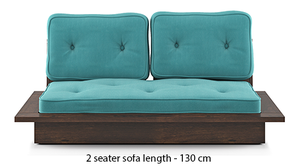 Ankara Wooden Sofa (Teal Blue)