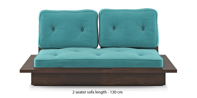 Ankara Wooden Sofa (Teal Blue) (1-seater Custom Set - Sofas, 2-seater Custom Set - Sofas, None Standard Set - Sofas, Regular Sofa Size, Regular Sofa Type, Teal Blue, Solid_Wood Sofa Material)