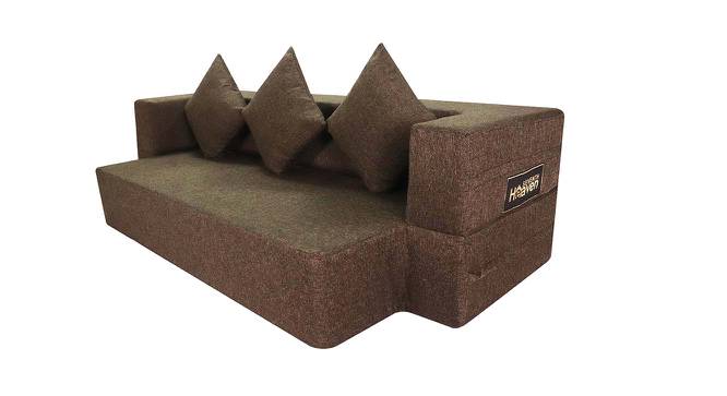 Etta 3 Seater Low Floor Sofa Cum Bed (Brown) by Urban Ladder - Front View Design 1 - 664459