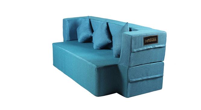 Ellie 3 Seater Sofa cum Bed (Blue) by Urban Ladder - Front View Design 1 - 664466