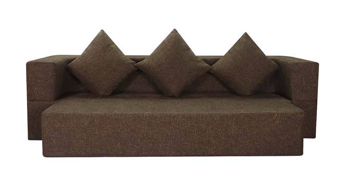 Etta 3 Seater Low Floor Sofa Cum Bed (Brown) by Urban Ladder - Cross View Design 1 - 664471
