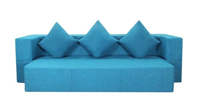 Eloise  3 Seater Low Floor Sofa Cum Bed (Blue) by Urban Ladder - Cross View Design 1 - 664477