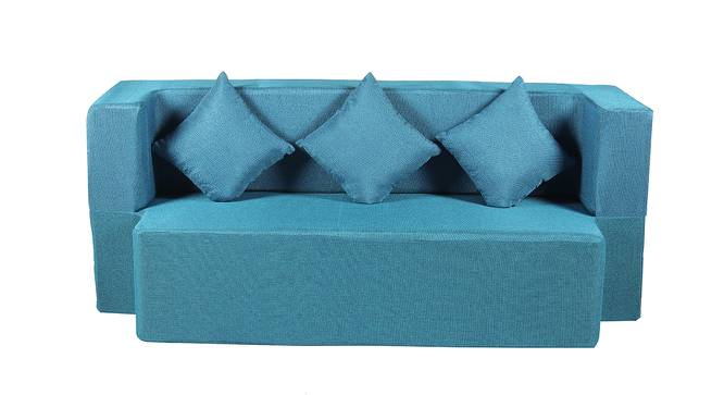 Ellie 3 Seater Sofa cum Bed (Blue) by Urban Ladder - Cross View Design 1 - 664478