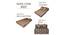 Zelda Sofa Cum Bed (Brown & Grey) by Urban Ladder - Rear View Design 1 - 664505