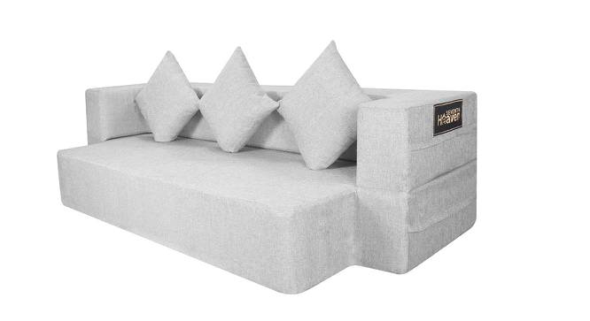 Flora 3 Seater Low Floor Sofa Cum Bed (Light Grey) by Urban Ladder - Front View Design 1 - 664544