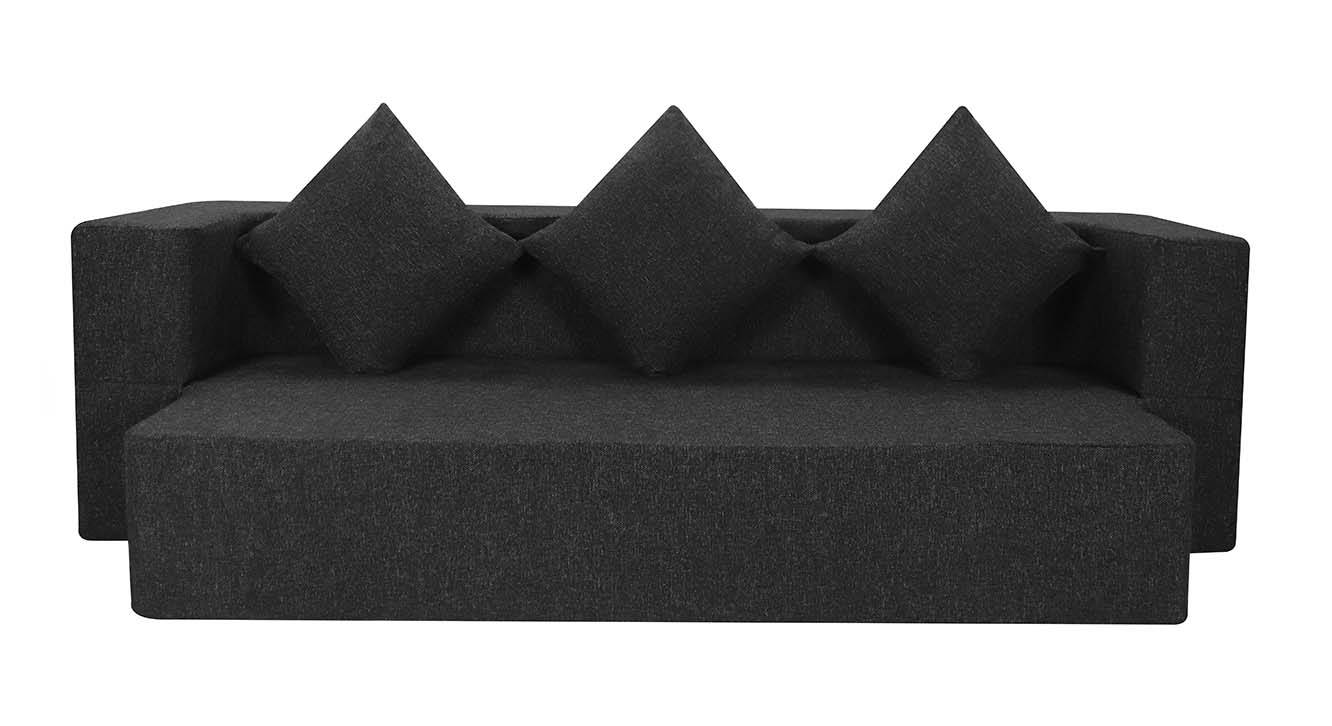 Frankie 3 Seater Fold Out Sofa cum Bed In Grey Colour Urban Ladder