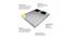 Rain Sofa Cum Bed (Light Grey) by Urban Ladder - Design 1 Close View - 664593