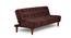 Cleo 4 Seater Wooden Sofa cum Bed (Brown) by Urban Ladder - Front View Design 1 - 664640