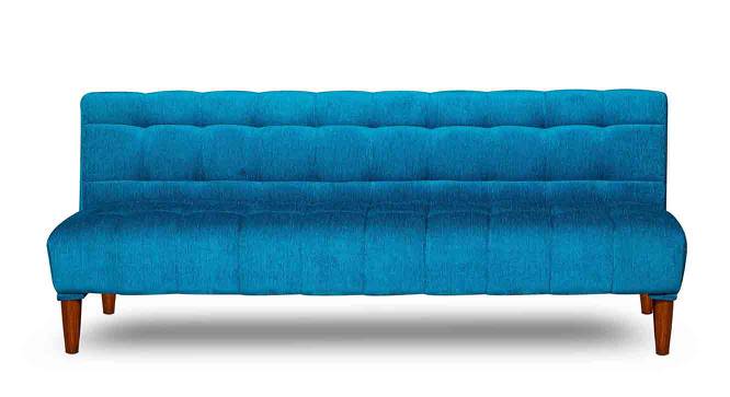 Cybil 4 Seater Wooden Sofa cum Bed (Sky Blue) by Urban Ladder - Cross View Design 1 - 664648