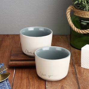 Dinnerware Design Callie Grey Ceramic Serving Bowl Set of 2 (Grey)