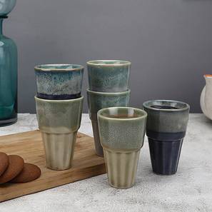 Cups Mugs Design Titus Multicolor Ceramic Mug Set of 6 (Multicolor)