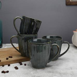 Cups Mugs Design Wyatt Green Ceramic Mug Set of 4 (Green)