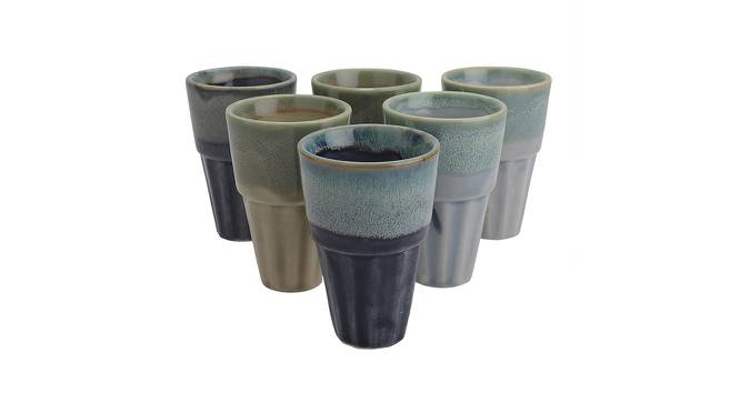 Titus Multicolor Ceramic Mug Set of 6 (Multicolor) by Urban Ladder - Front View Design 1 - 665745