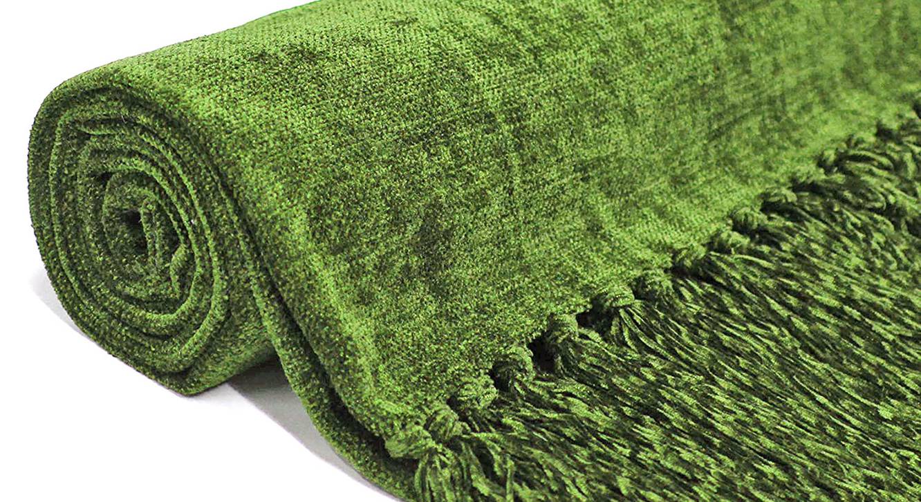 Green Chenille Throw Urban Ladder