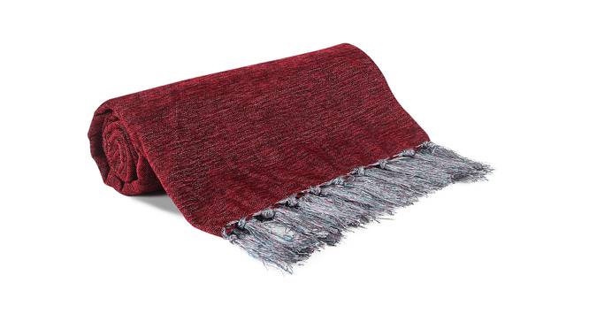 Demo Throw - Maroon (Maroon) by Urban Ladder - Front View Design 1 - 666165