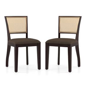 Cane Chair Design Argiro Solid Wood Dining Chair set of 2 in Teak Finish