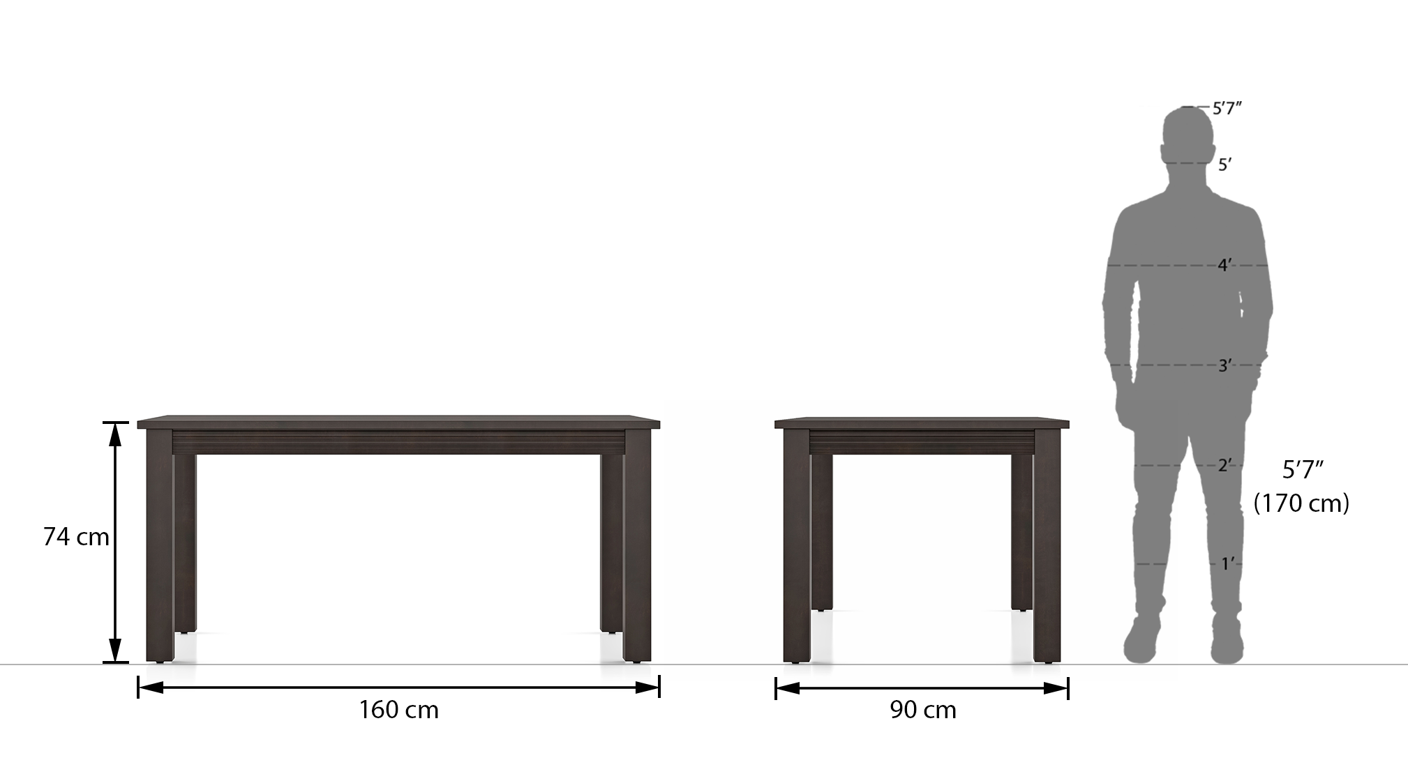 Casella 6 seater dining table mocha walnut 9