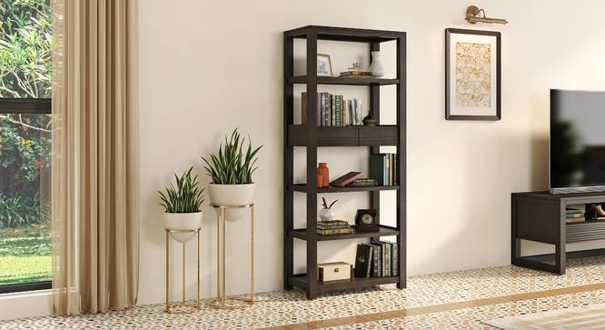 Casella Bookshelf (Mocha Walnut Finish) by Urban Ladder - Front View Design 1 - 666297