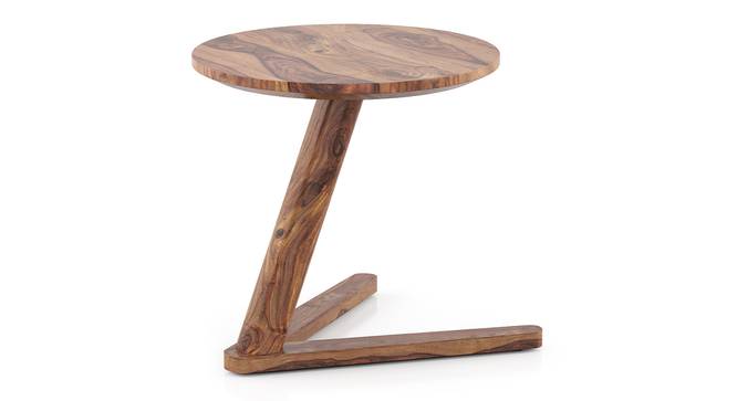 Fabre Solid Wood Side Table (Teak Finish) by Urban Ladder - Design 1 Side View - 666388