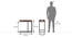 Harlequin Side Table (Teak Finish) by Urban Ladder - Design 1 Dimension - 666412