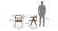 Chandigarh Solid Wood Study Chair (Teak) by Urban Ladder - Design 1 Dimension - 666459