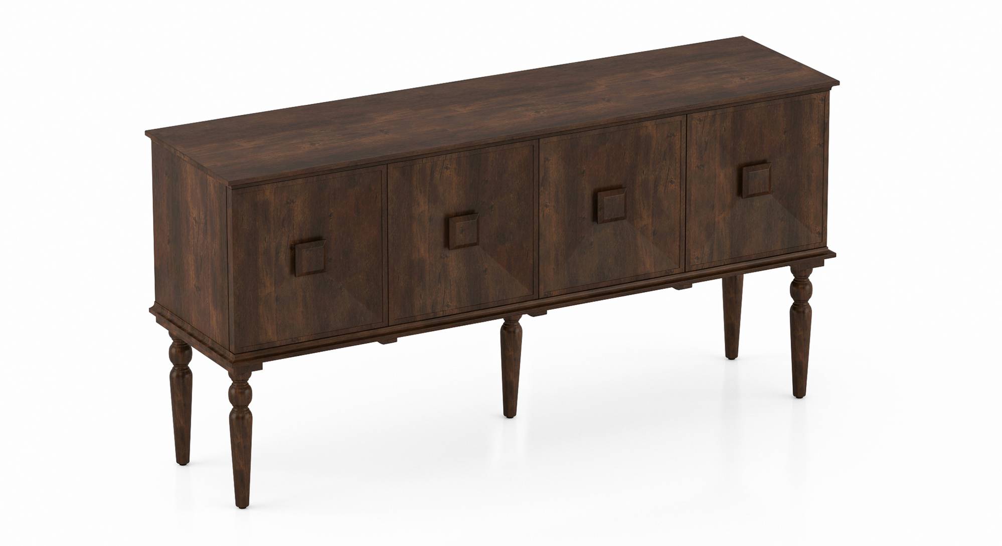 Mirasa Solid Wood Sideboard in Mango Walnut Finish Urban Ladder