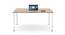 SOS LiteOffice SmallOffice Linear Workstation Two Person back to back (Persian Walnut) 1200LX1200DX750mm Ht (Laminate Finish) by Urban Ladder - Cross View Design 1 - 667709