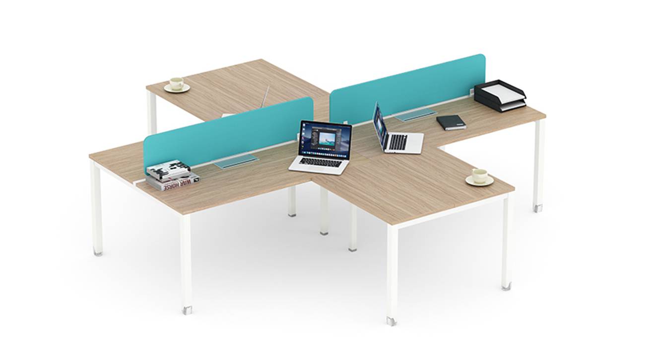 Curvilinear Workstations Engineered Wood Study Table in Laminate Finish