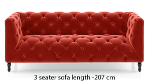 Henrietta Fabric Sofa (Tuscan Red)