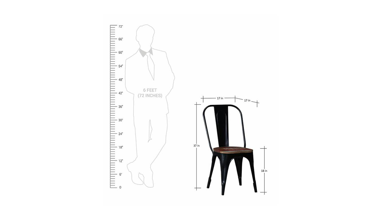 Yesemia Metal Dining Chair set of 1 in Glossy Finish Urban Ladder