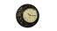 Michael Black & Gold Engineered Wood Round Wall Clock (Black & Gold) by Urban Ladder - Front View Design 1 - 670004