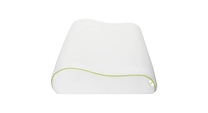 Journi Memory Foam 12x24 inches Pillow (White) by Urban Ladder - Design 1 Side View - 670083