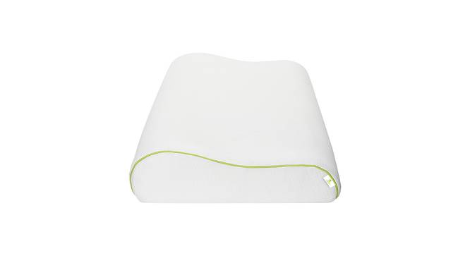 Holland Memory Foam 15x24 inches Pillow (White) by Urban Ladder - Design 1 Side View - 670085