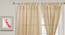 Vermilin Weavees Beige Semi Sheer Geometric Cotton Curtains For Bedroom (213 x 140 cm),Pack of 1 (Multicolor, Rod Pocket Pleat) by Urban Ladder - Front View Design 1 - 670389