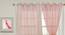 Vermilin Weavees Pink Sheer Geometric Cotton Curtains For Bedroom (213 x 122 cm),Pack of 1 (Peach, Eyelet Pleat) by Urban Ladder - Front View Design 1 - 670396