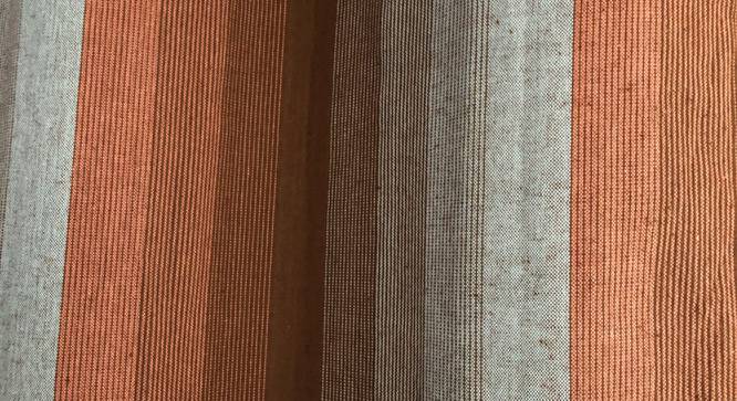 Vermilin Weavees Multi colour Semi Sheer Geometric Cotton Curtains For Living Room (213 x 145 cm),Pack of 1 - Multi (Eyelet Pleat, Brown & Grey) by Urban Ladder - Design 1 Side View - 670398