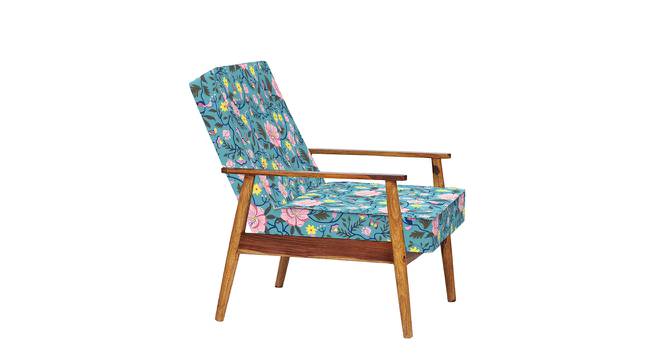 Memsaab Arm Chair - Floral Swirls Red (Blue, sheesham wood Finish) by Urban Ladder - Front View Design 1 - 670410